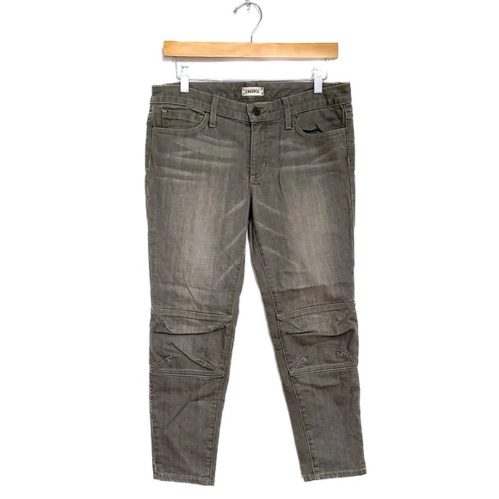 L’AGENCE Skinny Utility Jean Gray with Knee Stitching Sample Model Size 27 Denim